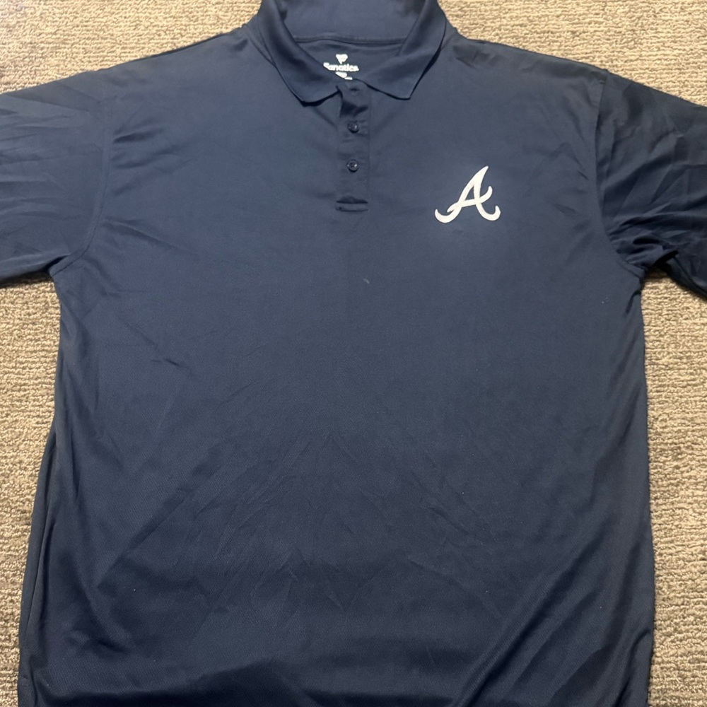 Fanatics Navy Polo with Atlanta Braves Logo